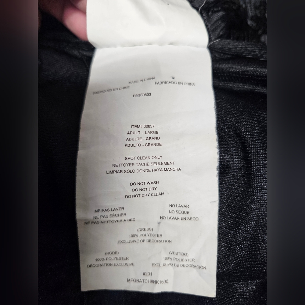 California Costumes Black Fringe Layered 1920's Flapper Dress Size L (Adult) - Picture 11 of 16